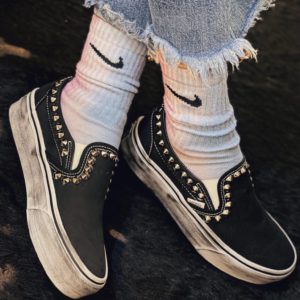 Vans SLIP ON PLATFORM BORCHIE Black