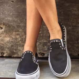 Vans SLIP ON PLATFORM BORCHIE Black