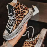 Converse Platform HIGH LEATHER BLACK Pitone White