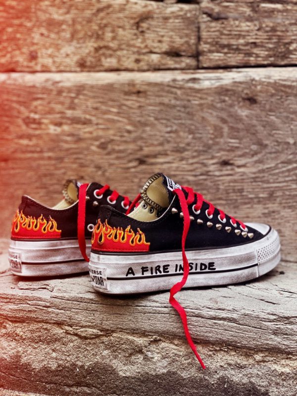 Converse Platform Low Black Borchie Flame