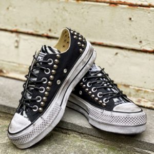 Converse Platform Low Black Zebra Borchie