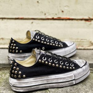 Converse Platform Low Black Pitone Borchie