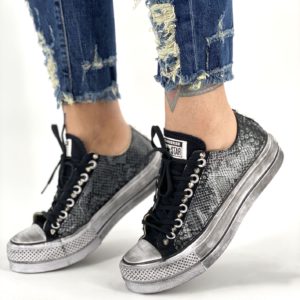 Converse Platform Low Animal Pytho Black