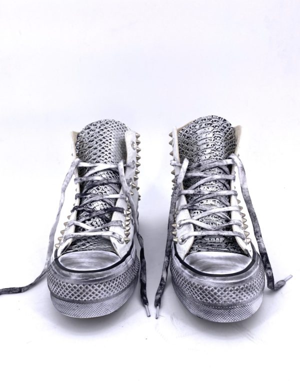 Converse deals argento borchie