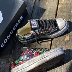 Converse Platform Low Black Floral Lux