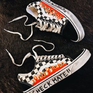 VANS Old SKOOL Checks ‘n Flame