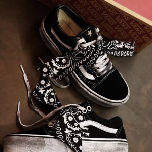Vans Old Skool Platform Bandana (Black)