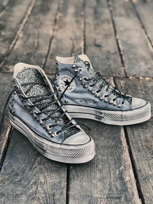 CONVERSE PLATFORM High LTD Grey (GLITTER + BORCHIE)