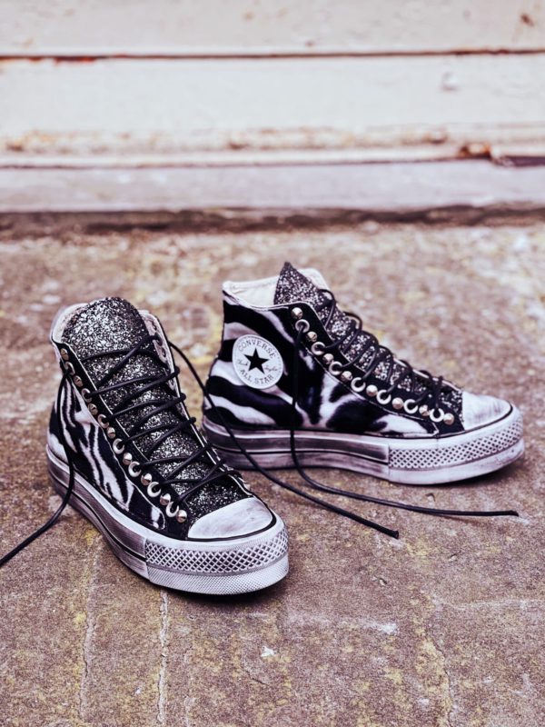 Converse High Platform BLACK SUPER ZEBRA