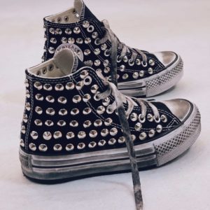 CONVERSE High PLATFORM BLACK FULL tachuelas(Kids)