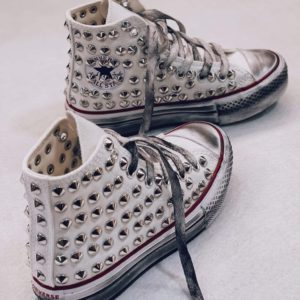 CONVERSE High PLATFORM WHITE FULL tachuelas(Kids)