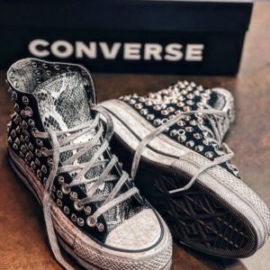 Converse Ltd Platform Black Super Pytho (Full Borchie)