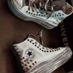 Converse Platform MOVE BLACK full (SILVER STUDS)