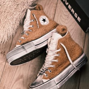 Converse Ltd Platform White Fluffy (Camel)