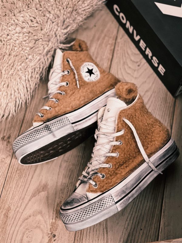 Converse Ltd Platform White Fluffy (Camel)