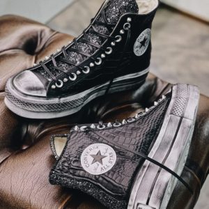 Converse High Platform black SUPER CROCO