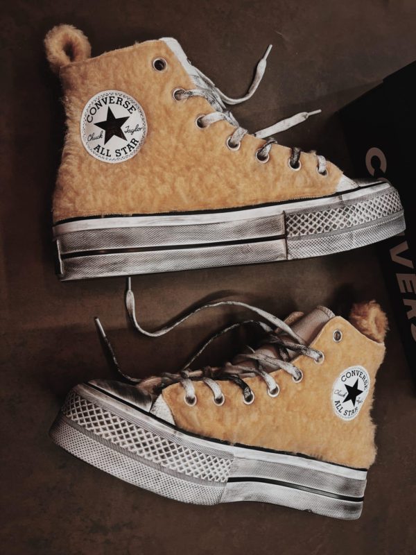 Converse Ltd Platform White Fluffy (Cream)