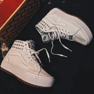 Vans Sk8-Hi Platform Stacked White Clean Snk