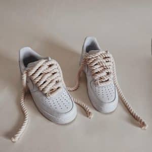 NIKE AIR FORCE Low White Rope Laces