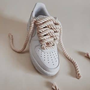 NIKE AIR FORCE Low White Rope Laces
