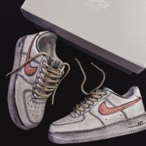 NIKE AIR FORCE low white ROSY II