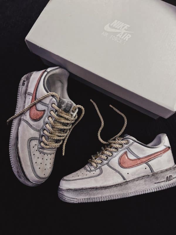 NIKE AIR FORCE low white ROSY II