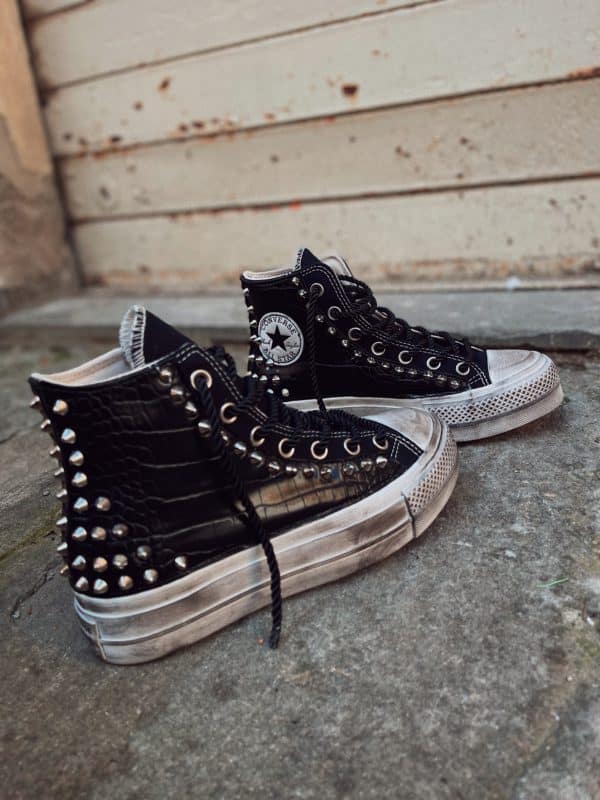 Converse Platform High Black Savage Croc
