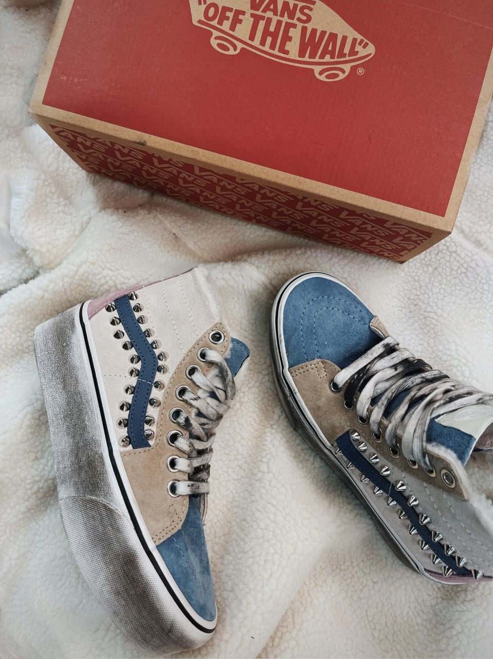 VANS Old SKOOL Super PLATFORM Grey LTD Borchie Sferiche