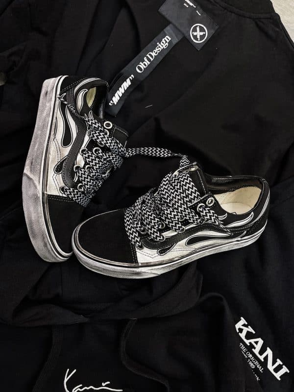 Vans OLD SKOOL black FLAME OVERLACED