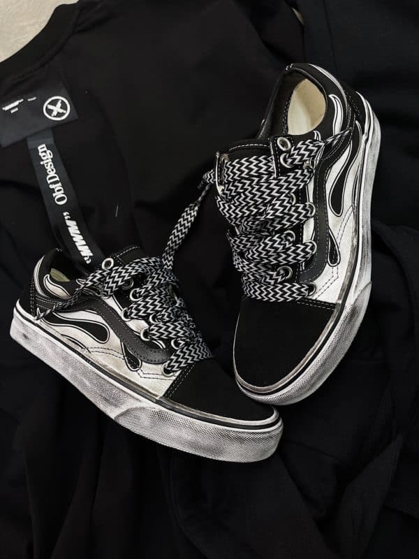 Vans OLD SKOOL black FLAME OVERLACED