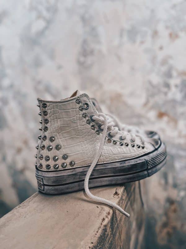 Converse Platform High White Savage Croc