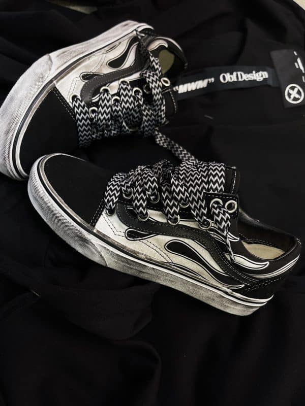 Vans OLD SKOOL black FLAME OVERLACED