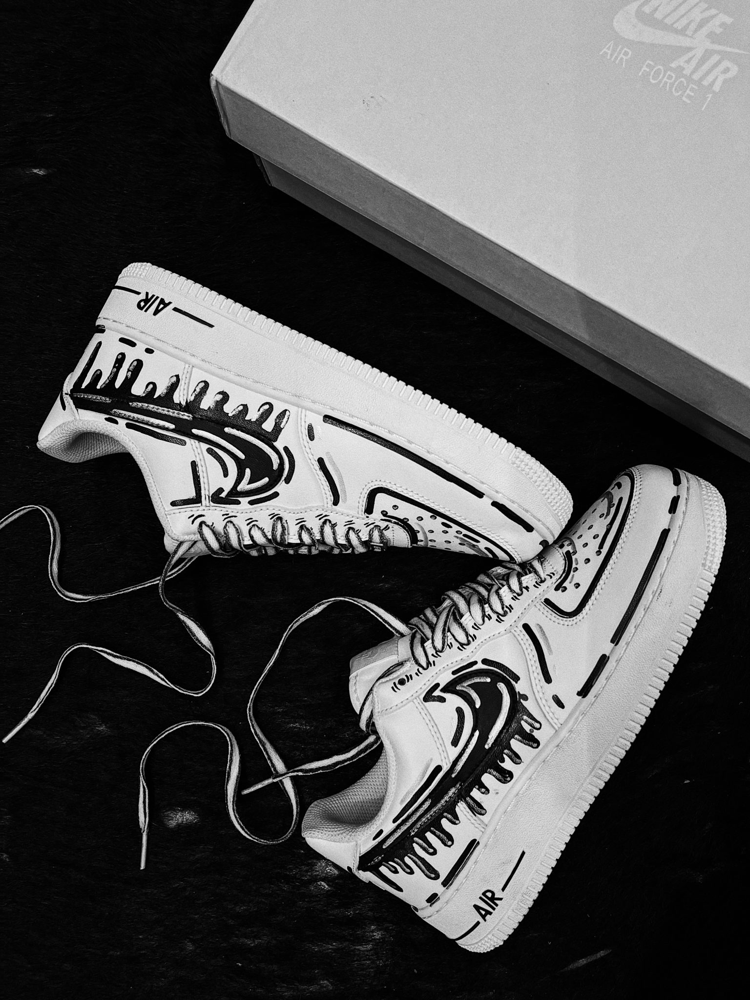 AIR FORCE Low LTD White Borchie Rope Laces