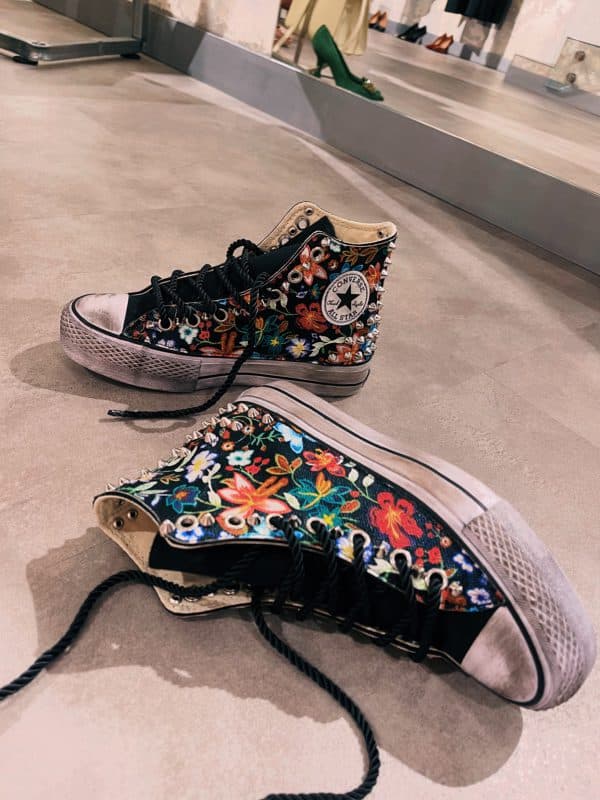 Converse Platform High Black FLORAL