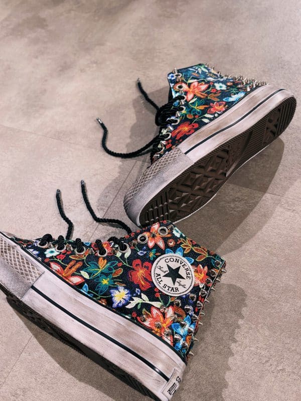 Converse Platform High Black FLORAL