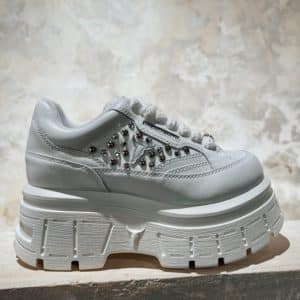WINDSORSMITH SWERVE White – Strass – Borchie